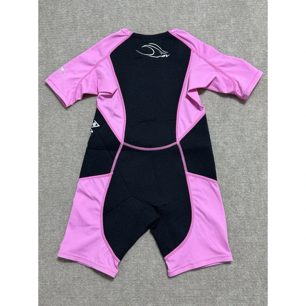 Kids Stingray Aqua Sphere Wetsuit Size 8 Pink / Black Short Sleeve Beach‎ Summer
